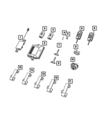 Integrated Key Fob Transmitter - Mopar (68417820AB)