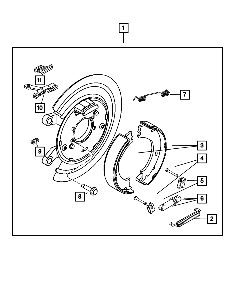 Parking Brake Adjuster - Mopar (5018551AB)