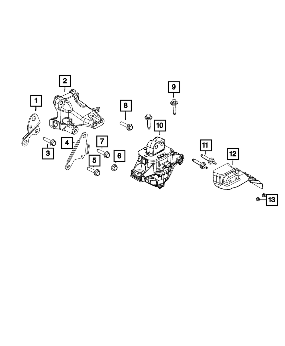 Engine Mount Isolator | Mopar | Part Number (68375805AG)