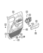 Release Handle Bezel Cover, Left - Mopar (5ZX23TX7AB)