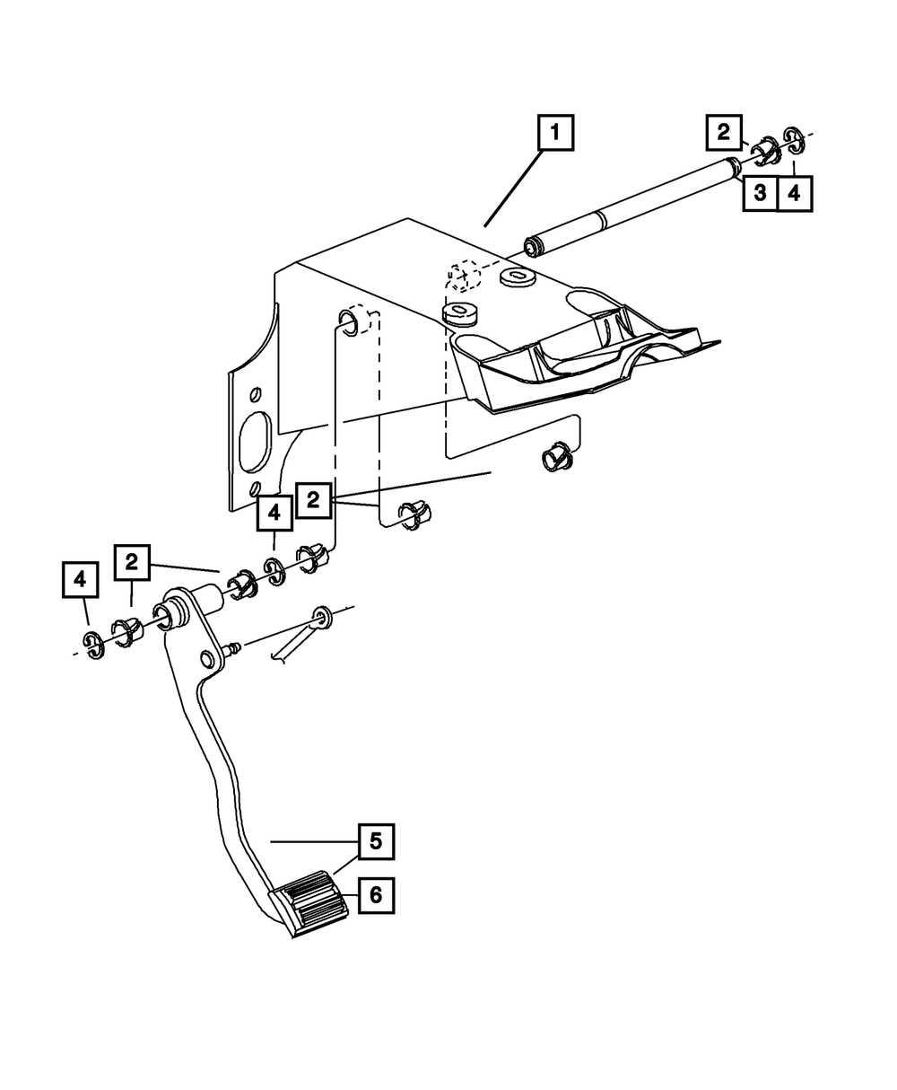Clutch And Brake Pedal Bushing | Mopar | Part Number (4294639)