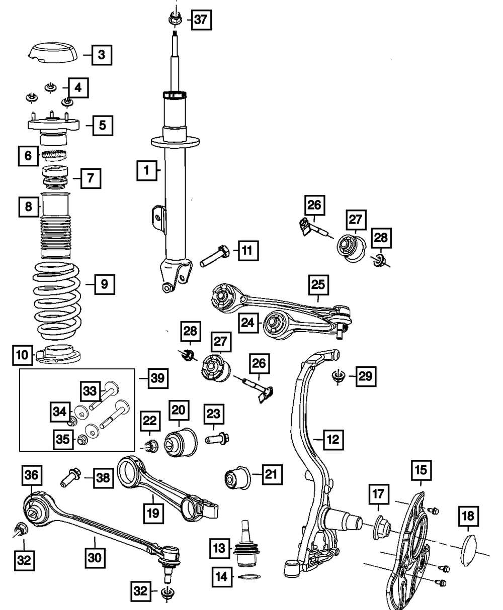 Knuckle Ball Joint Kit - Mopar (68159271AA)