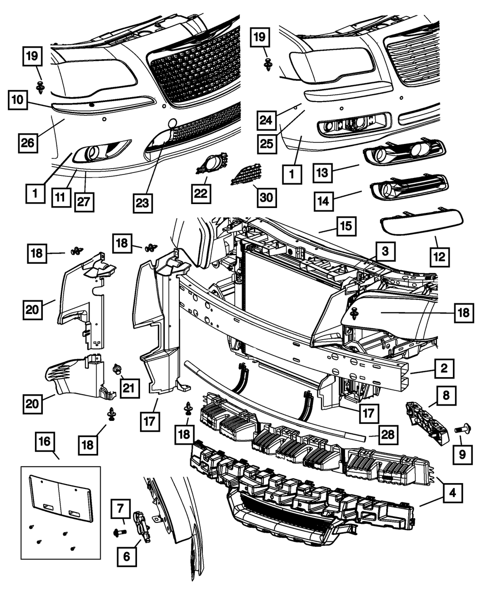 Fascia Support Bracket, Right - Mopar (57010402AD)