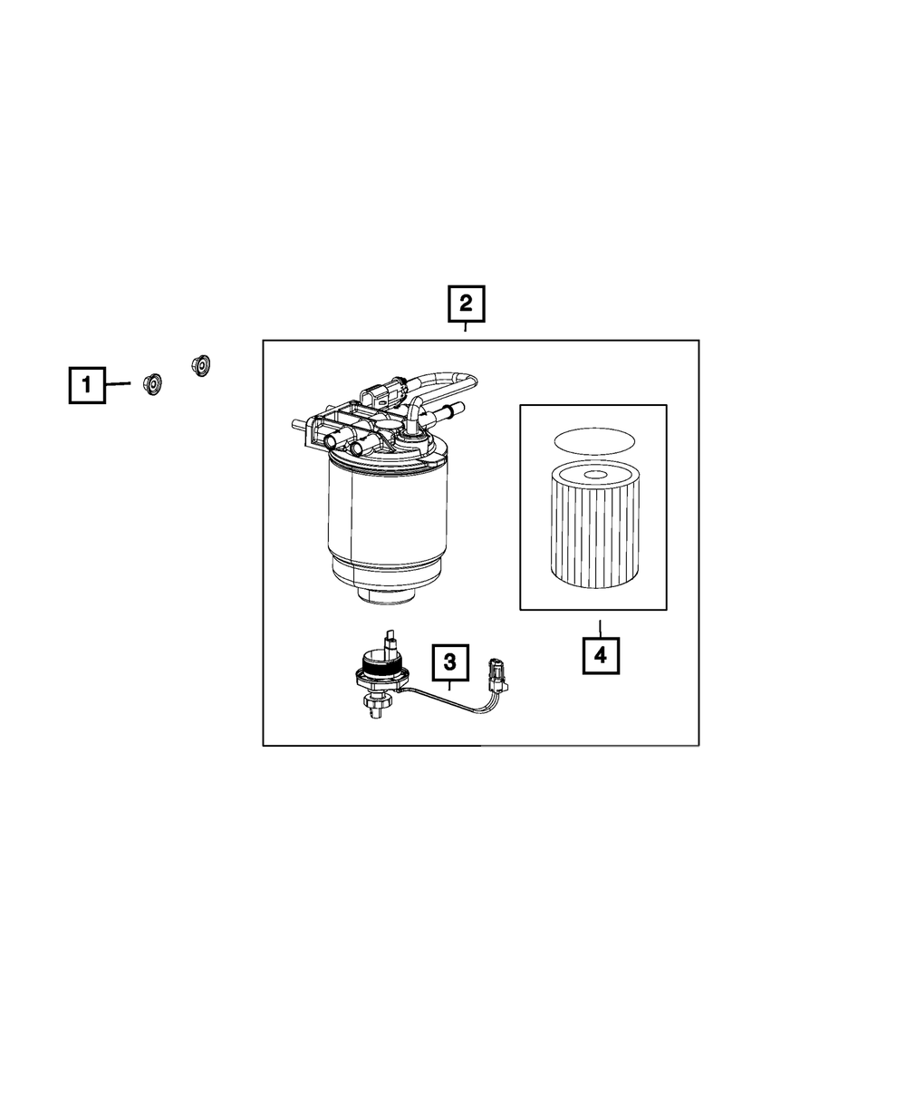 Fuel- Water Separator Filter Kit | Mopar | Part Number (68197867AB)