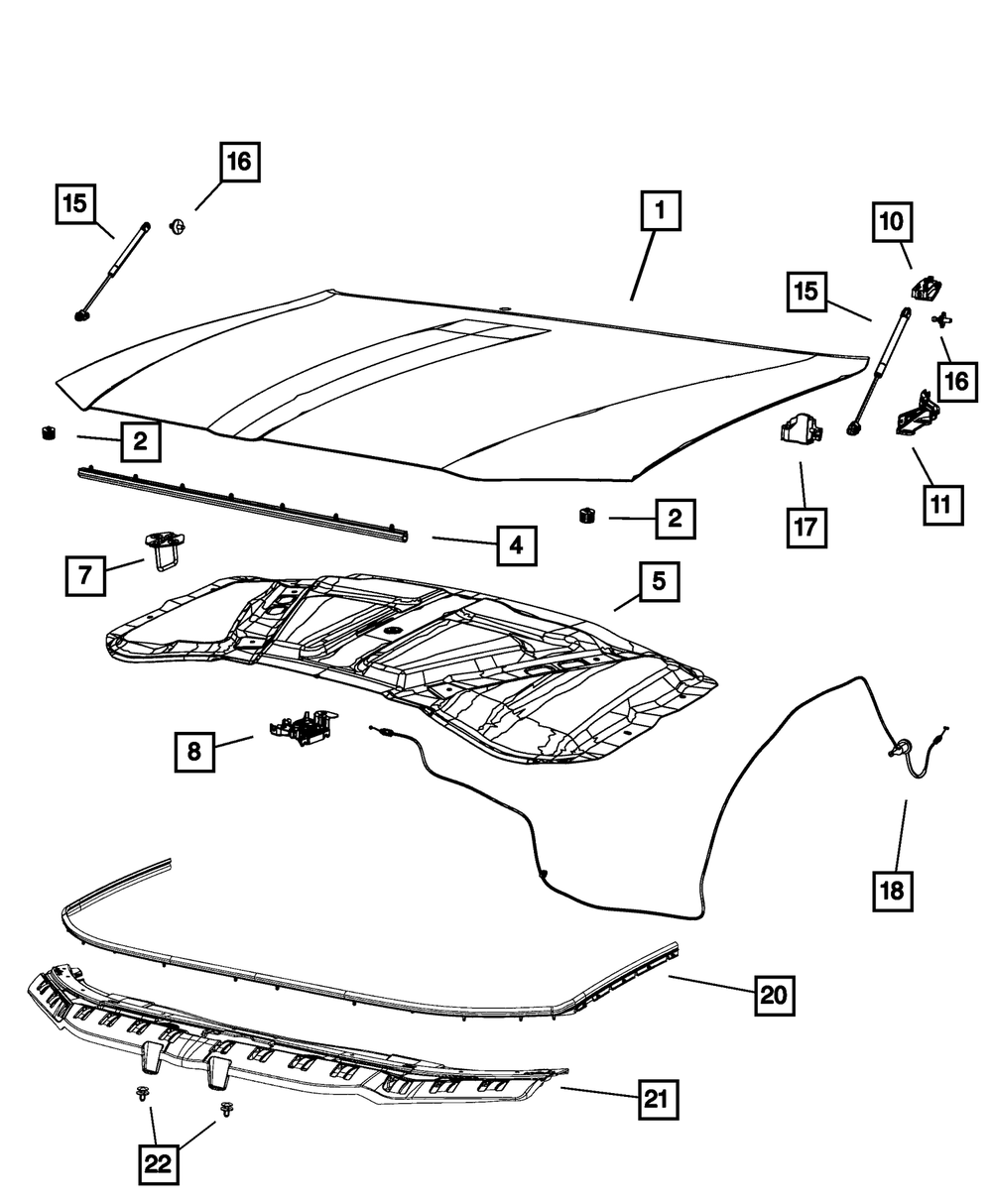 Hood Latch Striker - Mopar (4589689AA)