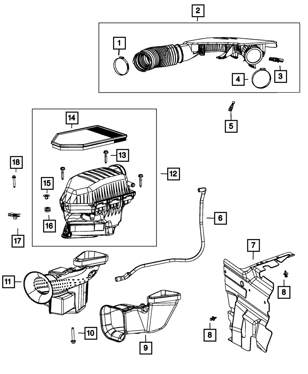 Air Filter Fastener | Mopar | Part Number (68073652AA)