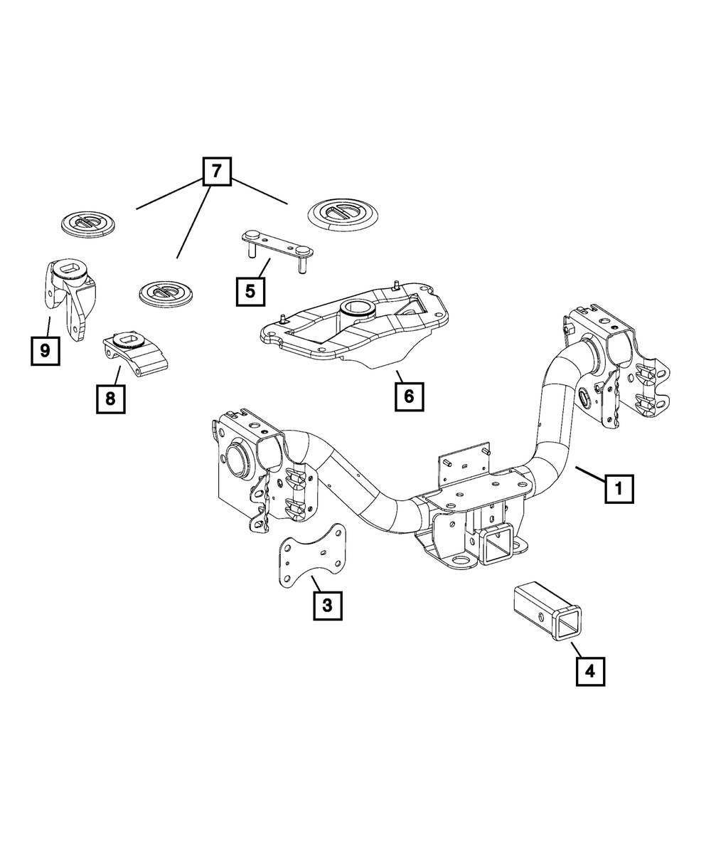 Hitch Ball Mount Adapter - Mopar (68165918AA)
