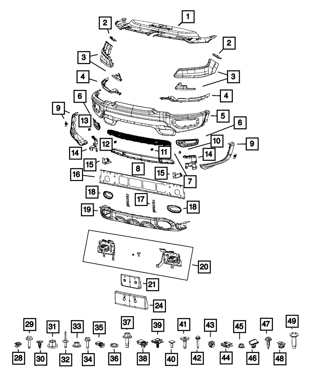 Fascia Bracket, Left - Mopar (68275365AA)
