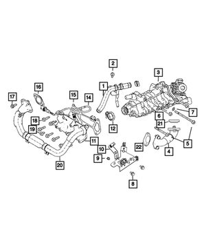 Egr Tube Gasket | Mopar | Part Number (68307061AA)Motor Vehicle Engine PartsMy Mopar Garage