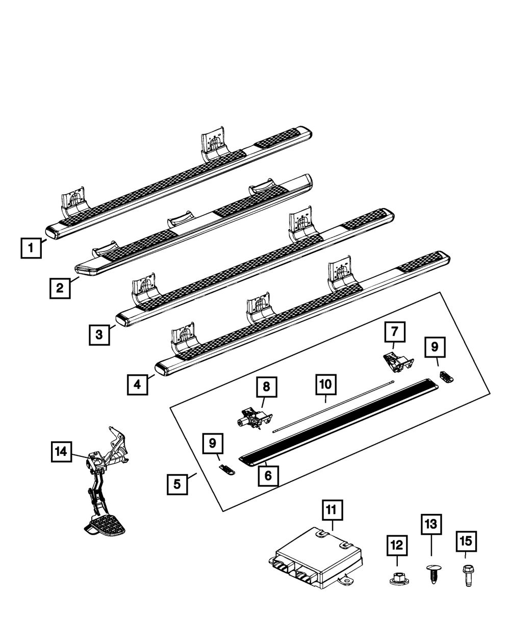 Power Running Board Motor- Left | Mopar | Part Number (68461581AA)