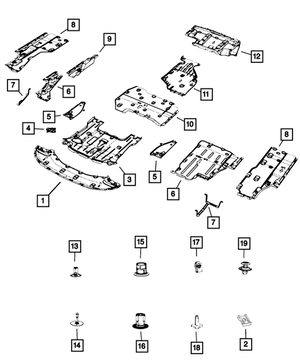 Push Pin | Mopar | Part Number (68312559AA)Motor Vehicle Engine PartsMy Mopar Garage