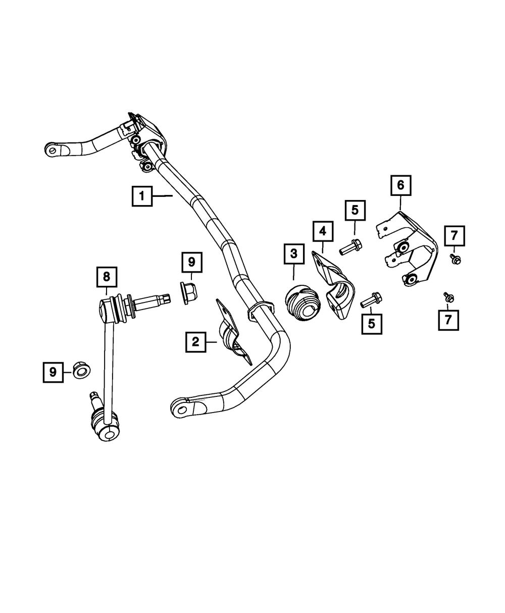 Stabilizer Bar Bushing | Mopar | Part Number (68219853AA)