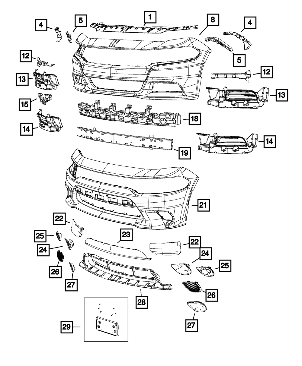 Fascia Support Bracket- Right | Mopar | Part Number (68213539AC)