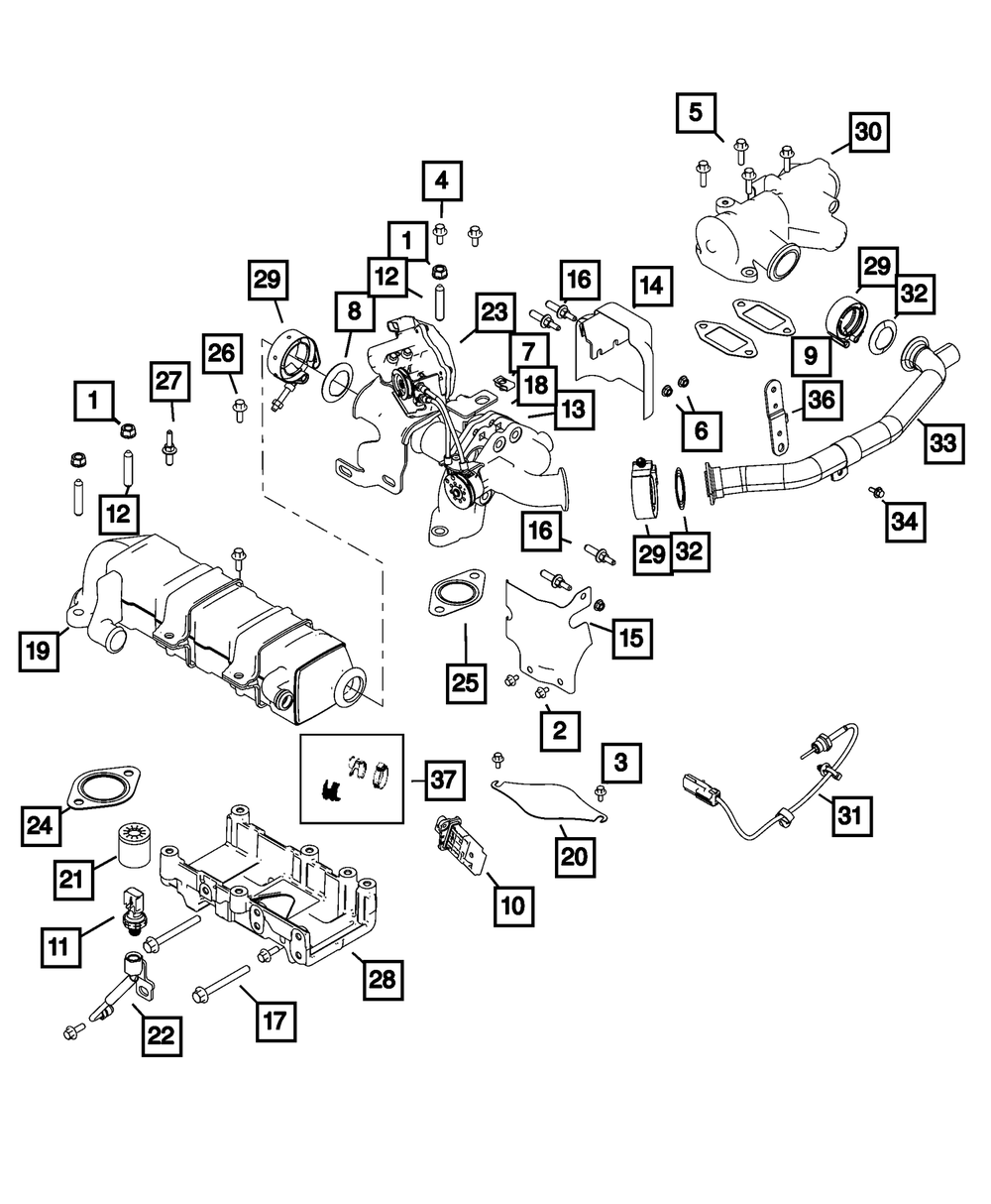 Exhaust Gasket - Mopar (68444079AA)