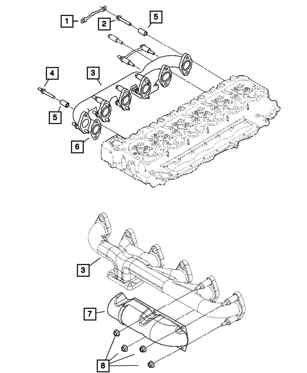 Exhaust Manifold Spacer - Mopar (5015717AA)