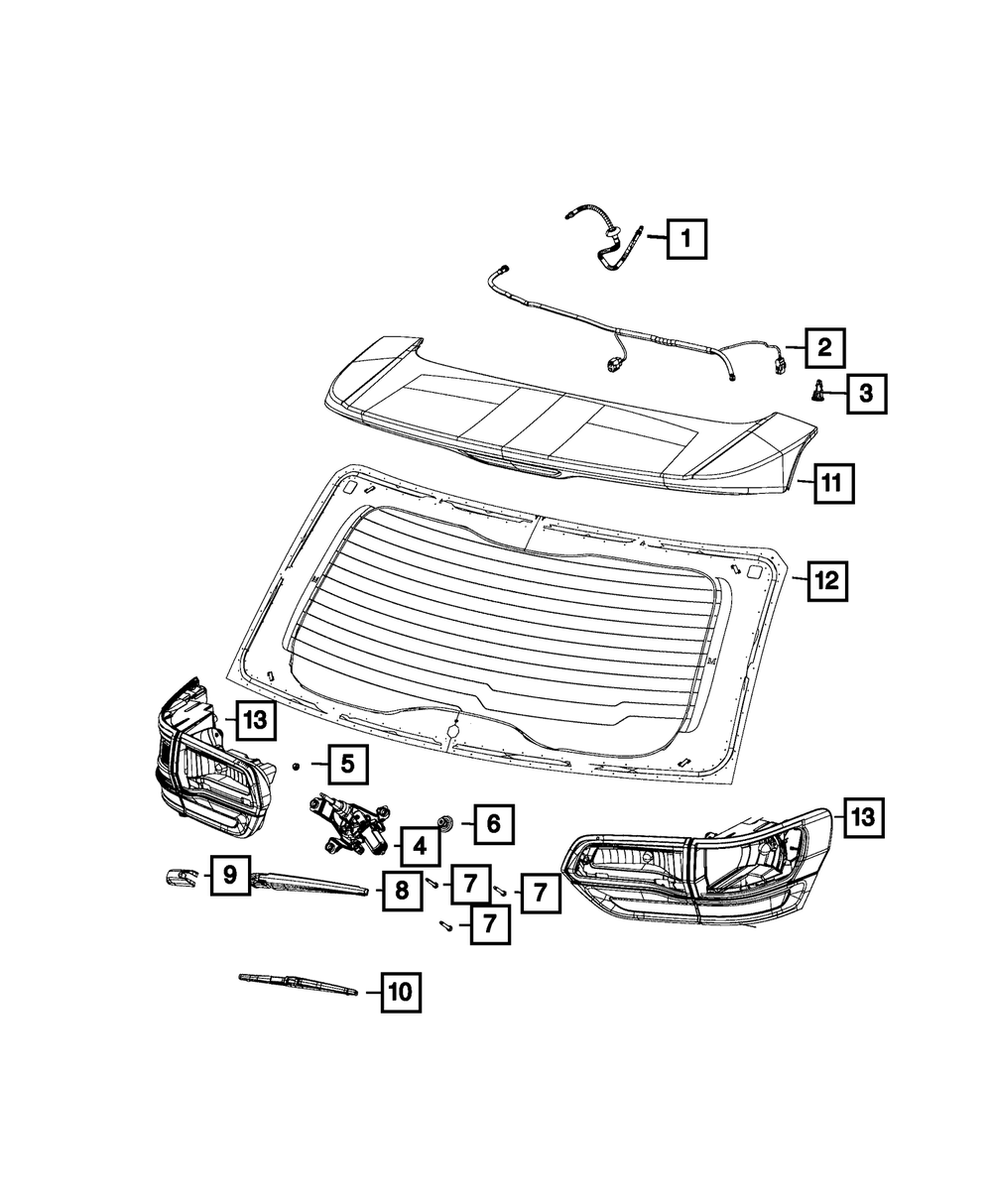 Rear Wiper Blade | Mopar | Part Number (68197131AA)