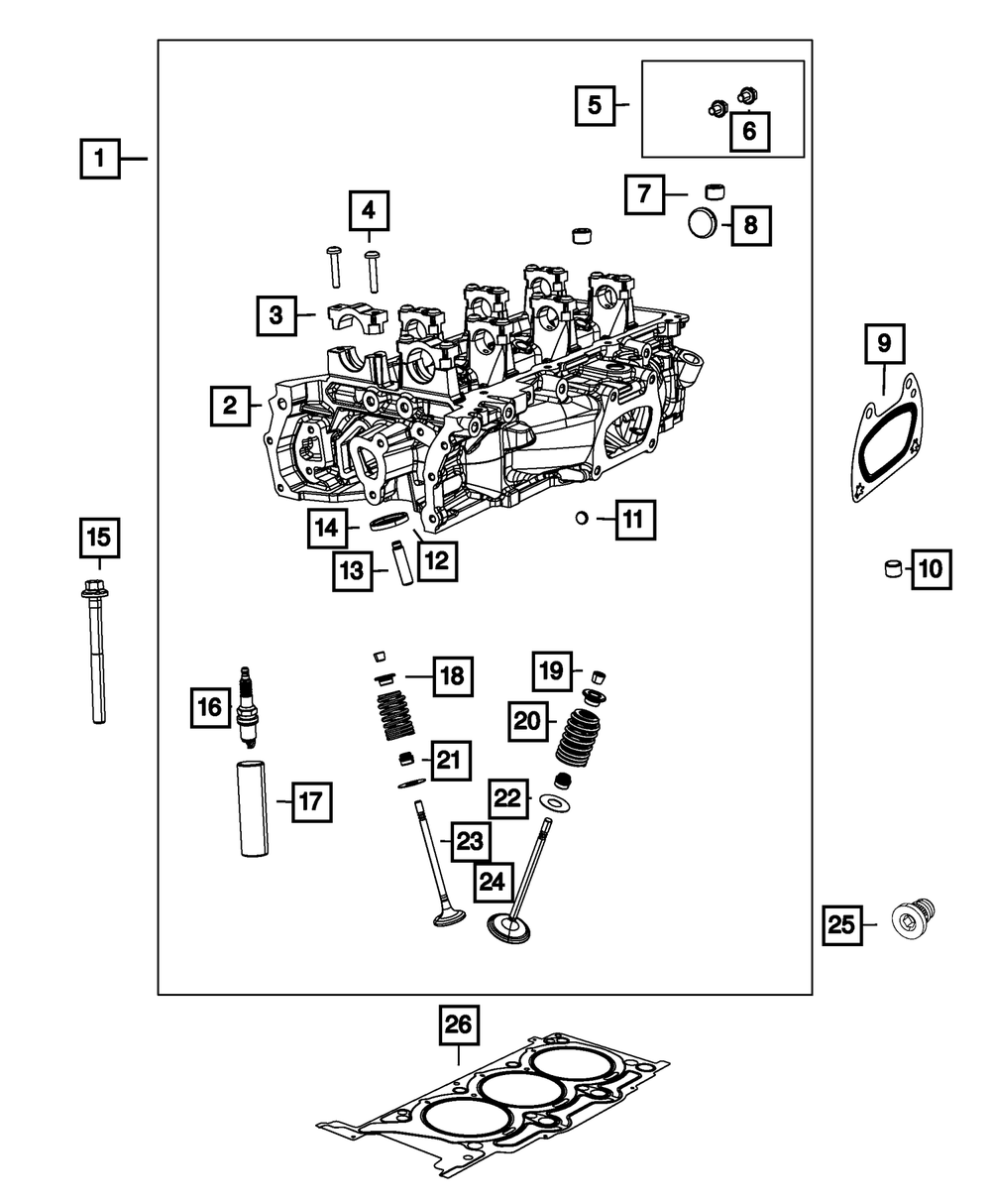 Exhaust Flange To Cylinder Head Gasket - Mopar (68093232AA)