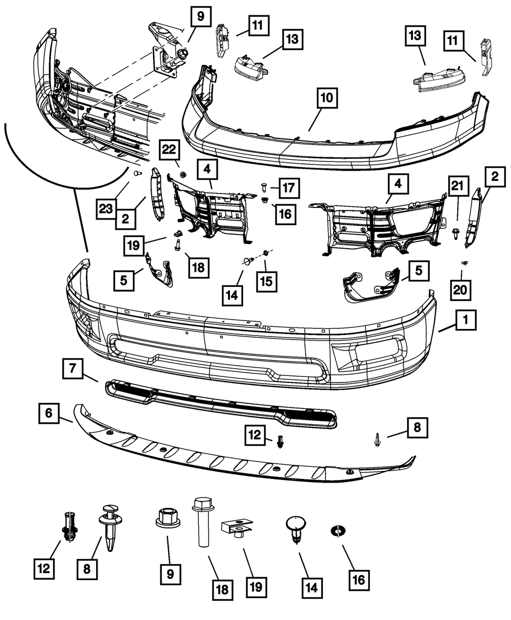 Fog Light Bracket Kit - Mopar (68054374AC)