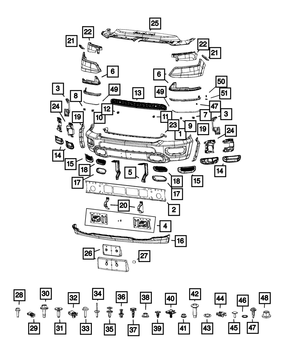 Front Air Dam - Mopar (68429261AA)
