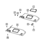 Illuminated Visor, Right - Mopar (6CD23TX7AN)