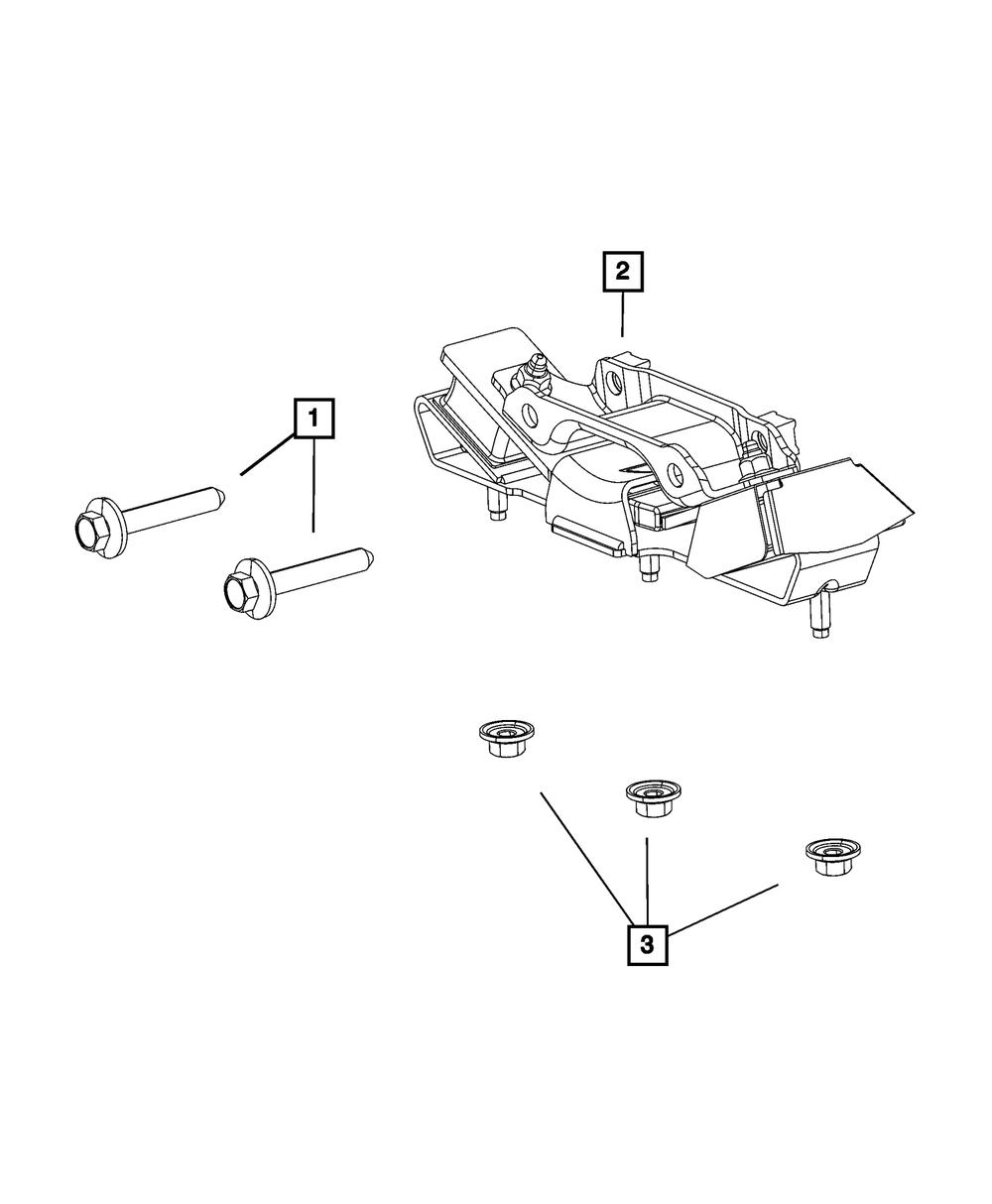 Transmission Mount Bracket - Mopar (05038874AB)