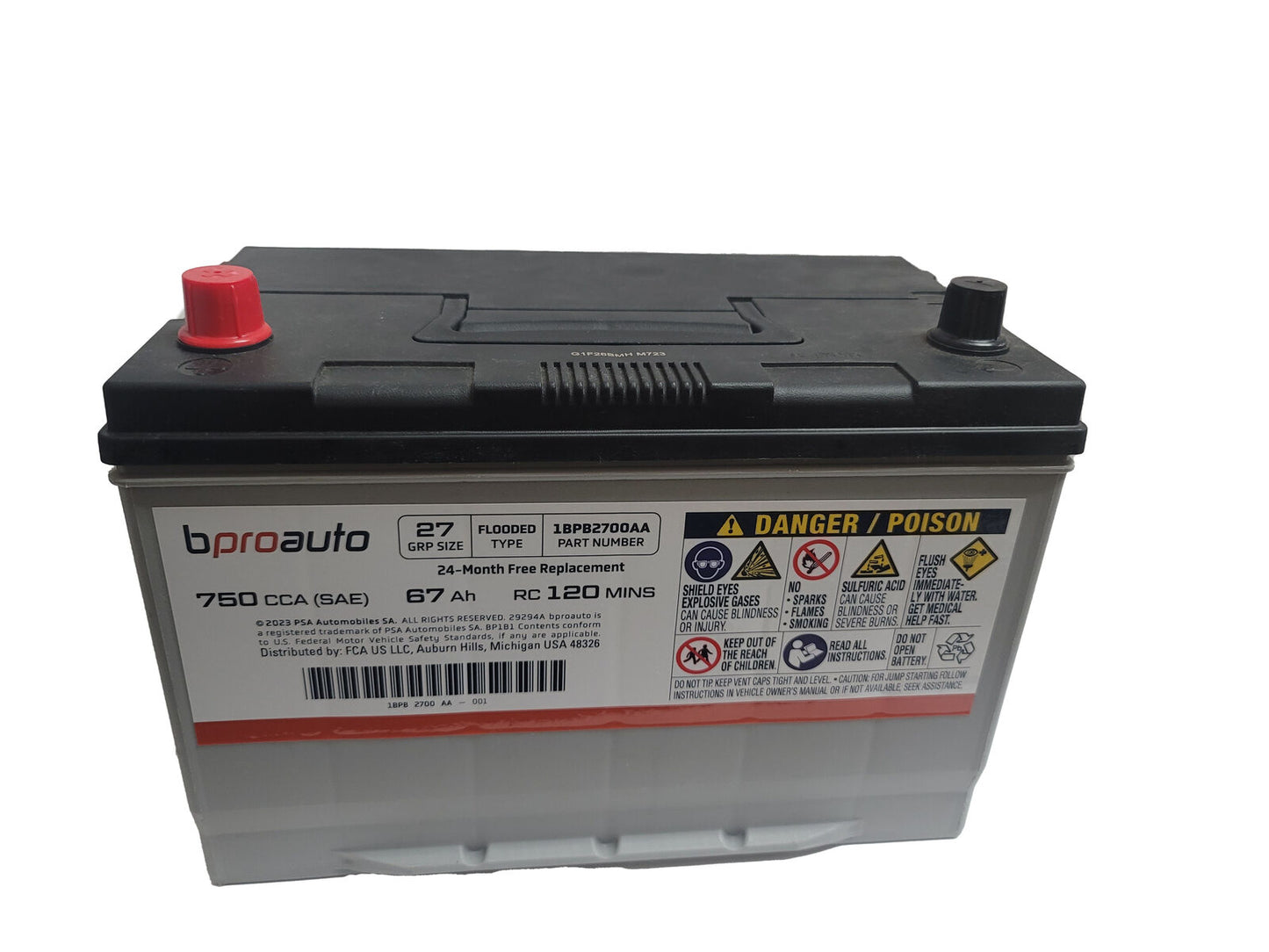 Vehicle Battery | BPROAUTO | Part Number (1BPVH700AA)