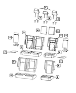 Headrest Sleeve, Non-Locking - Mopar (6XA48HL1AA)
