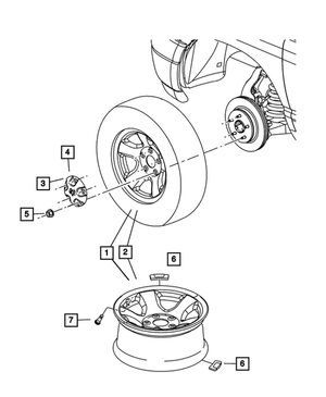 Wheel Valve Stem - Mopar (52057949AC)