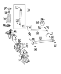 Suspension Shock Absorber Kit - Mopar (68527963AB)