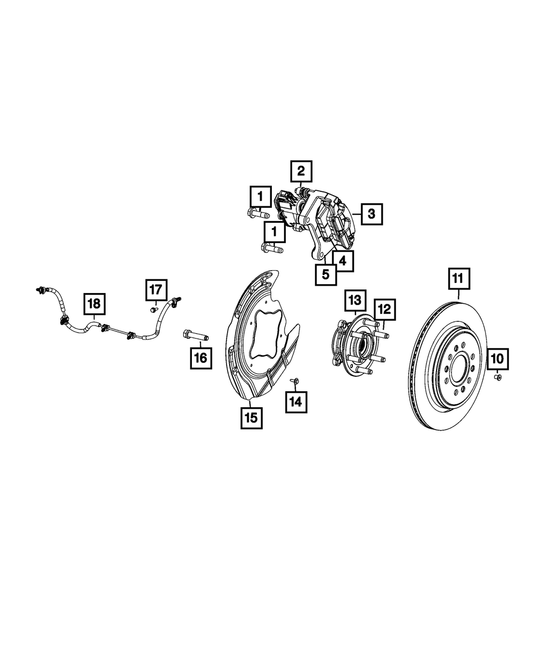 Rear Disc Brake Pad Kit - Mopar (68564742AA)