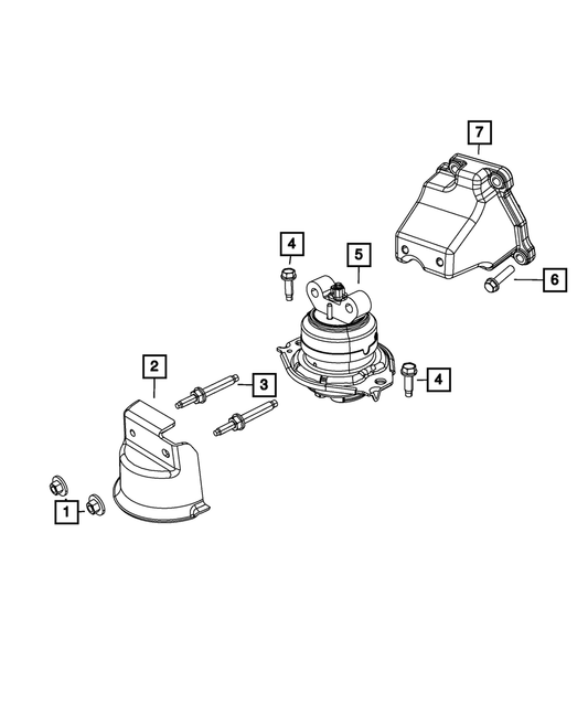 Engine Support Cushion, Left Side - Mopar (68277082AA)