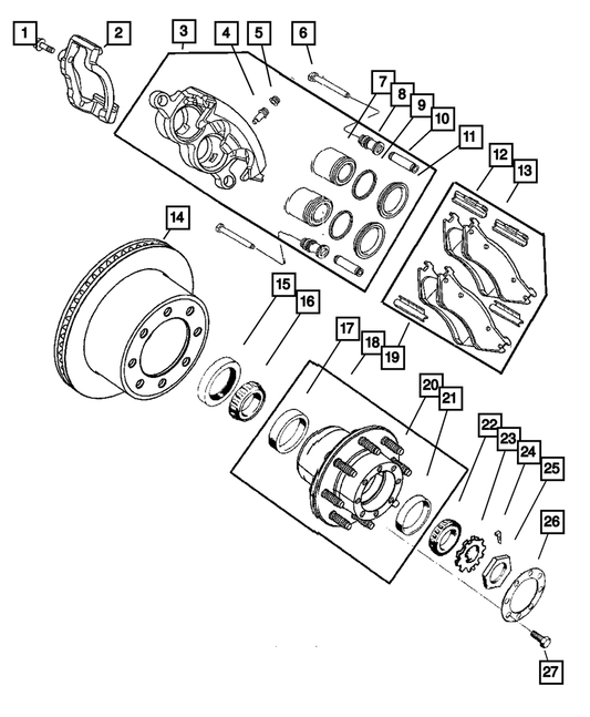 Wheel Bearing - Mopar (5086774AA)