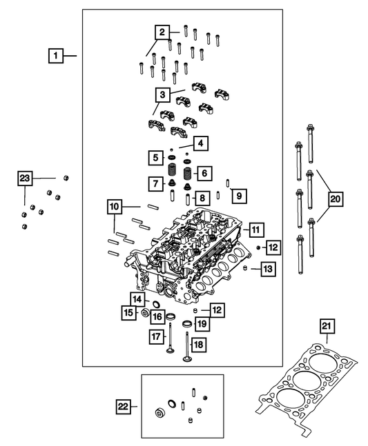 Cylinder Head Gasket Kit, Left Side - Mopar (68147403AA)