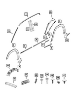 Wheel Opening Flare Molding, Right - Mopar (6MS44TZZAC)