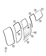 Day Light Opening Molding, Left - Mopar (68309881AG)