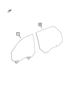 Front Door Glass, Right - Mopar (68068670AE)