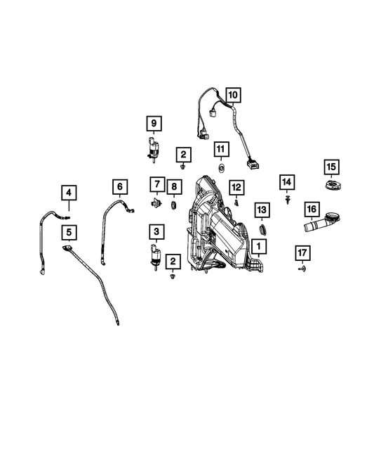 Washer, Windshield Pump - Mopar (68507271AA)
