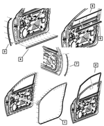 A-Pillar Weatherstrip, Left - Mopar (55372709AB)