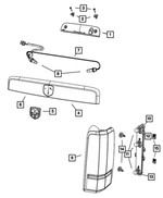 Tail, Stop, And Turn Lamp Socket - Mopar (68003679AB)