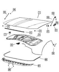 Hood Latch Striker - Mopar (4589689AA)