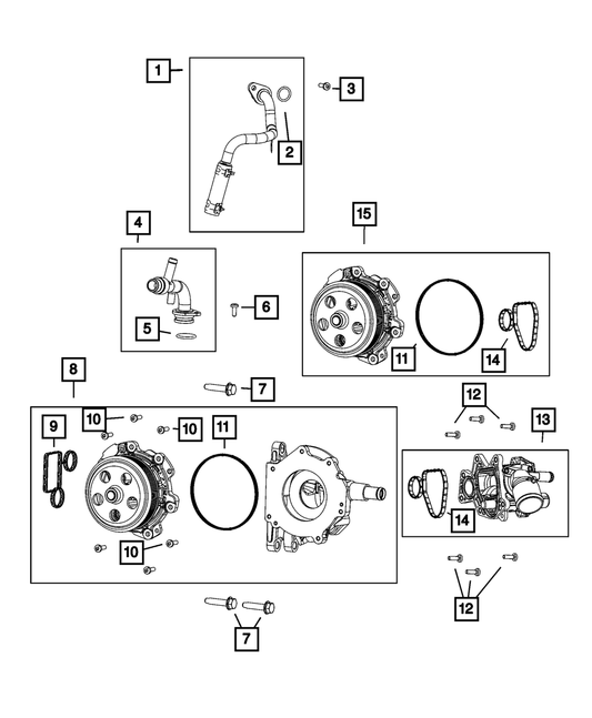 Water Pump Outlet Gasket - Mopar (68361712AB)