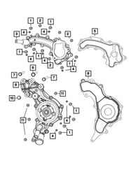 Crossover Water Outlet Gasket - Mopar (4893786AA)
