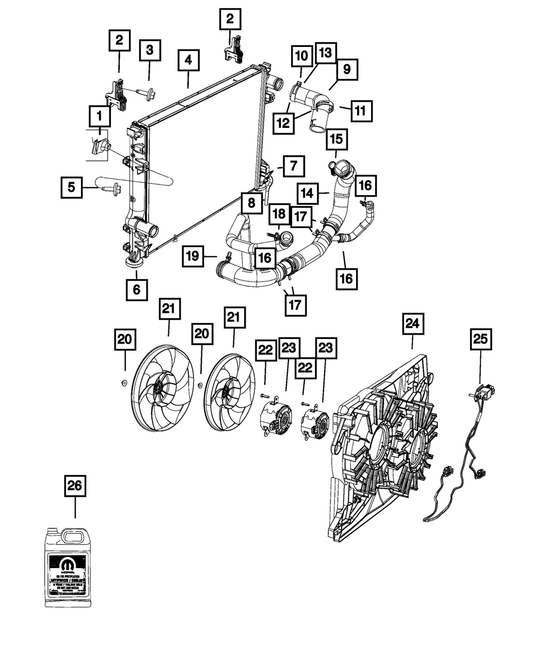 Hose Clamp | Mopar | Part Number (4809147AA)