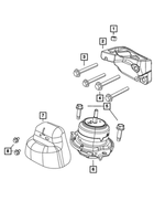 Engine Mount Isolator, Right Side - Mopar (68252518AA)