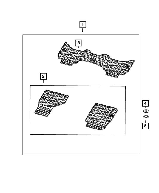 Mat Kit-Floor Rear - Mopar (82215421AD)