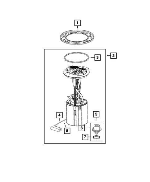 Fuel Pump Module - Mopar (55398693AF)