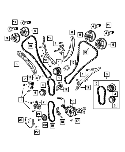 Timing Primary Chain - Mopar (5184355AF)