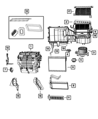 A/C And Heater Actuator | Mopar | Part Number (68018109AA)