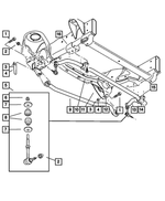 Hex Flange Head Bolt, Mounting - Mopar (6508942AA)