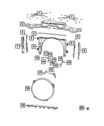 Radiator Upper Seal - Mopar (68366245AB)